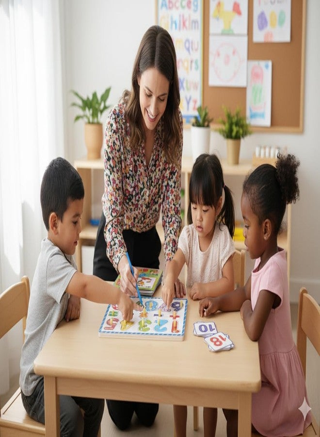 Manos Wooden Number1 2 3... Puzzle Educational Toy for Kids, Colorful Learning Board with Pegs, Pack of 1 - Image 3